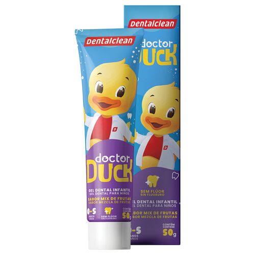 Gel Dental Dentalclean Doct Duck Sem Flúor 50g Roxo
