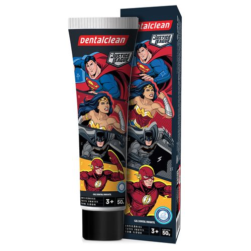 Gel Dental Infantil Dentalclean Liga Da Justiça 50g