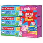 Gel Dental Infantil Com Fluor Tutti Frutti Peppa Pig Dentalclean Pack c- 3 Unidades