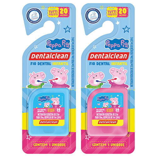 Fio Dental Infantil Dentalclean Peppa 20m