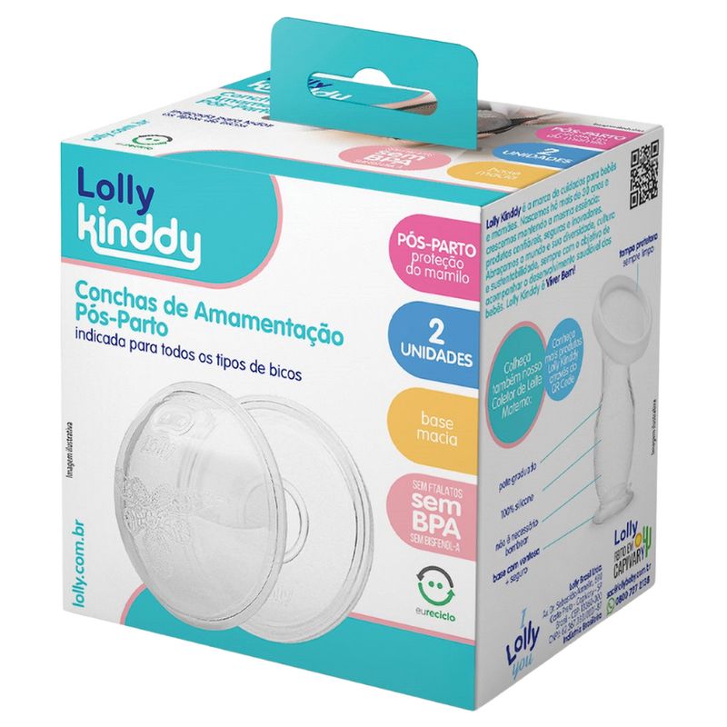 Kit Concha De Amamentacao Lolly Baby Macia Com 2 Unidades