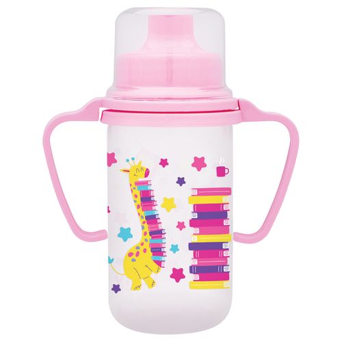 Copo Educativo Lolly Baby Tip 150ml Rosa Com Alça