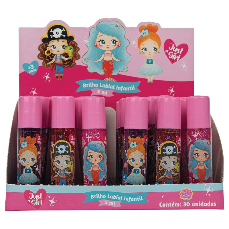 BRILHO LABIAL INFANTIL JUST A GIRL DISPLAY C-30