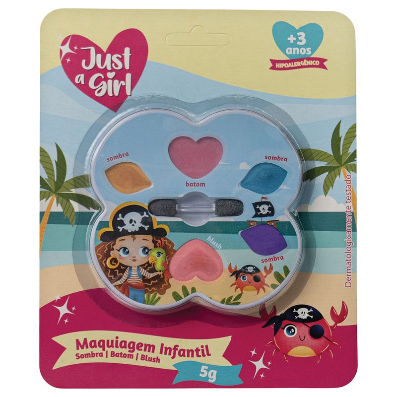 ESTOJO DE MAQUIAGEM INFANTIL PIRATA JUST A GIRL