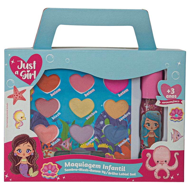 KIT DE MAQUIAGEM INFANTIL SEREIA JUST A GIRL