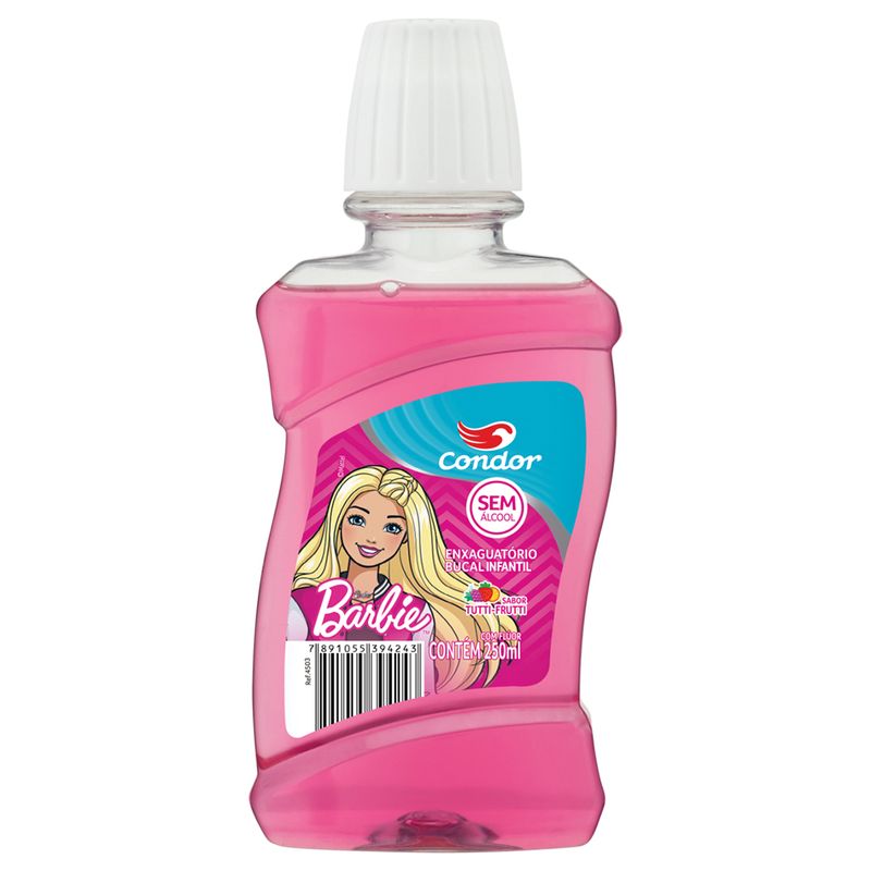 Enxaguante Bucal Infantil Condor 4503 Barbie 250ml