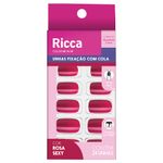 Unhas Ricca Rosa Sexy Com 24 Unidades - 1989