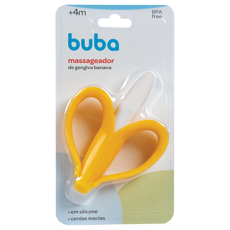 MASSAGEADOR GENGIVA BUBA BANANA  AMARELA