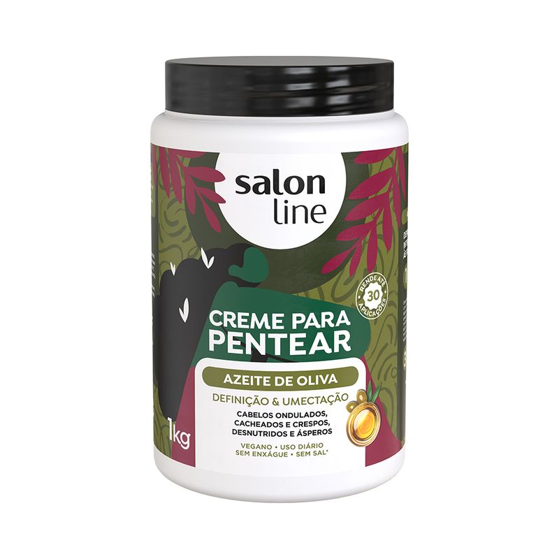 Creme Para Pentear Salon Line Azeite De Oliva Definicao E Umectacao 1kg