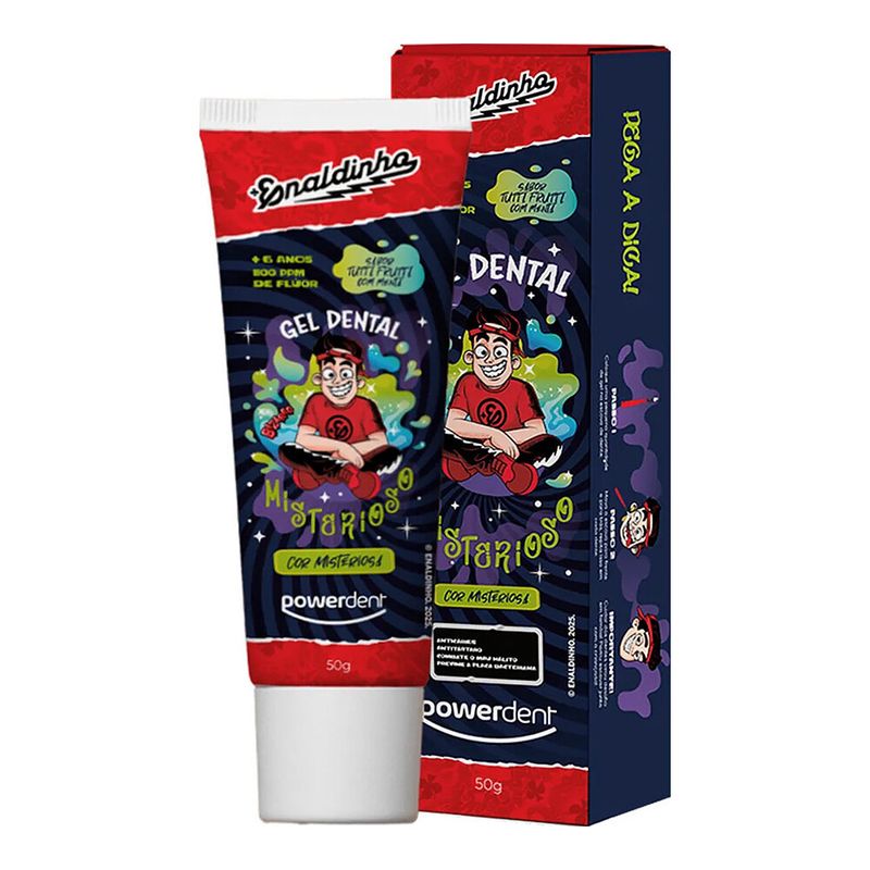 Gel Dental Powerdent Infantil Enaldinho Mister 50g