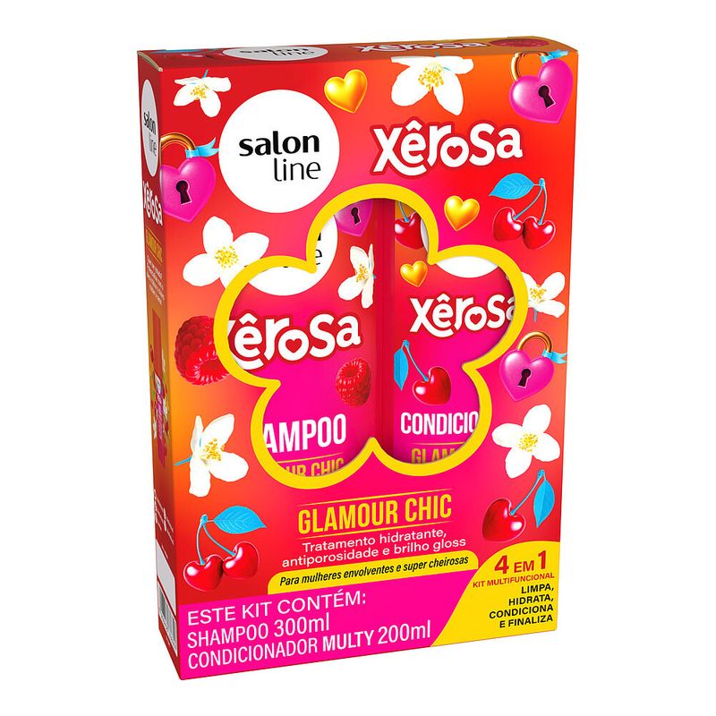 Kit Salon Line Xerosa Glamour Chic -Sh 300ml - Cond 200ml-