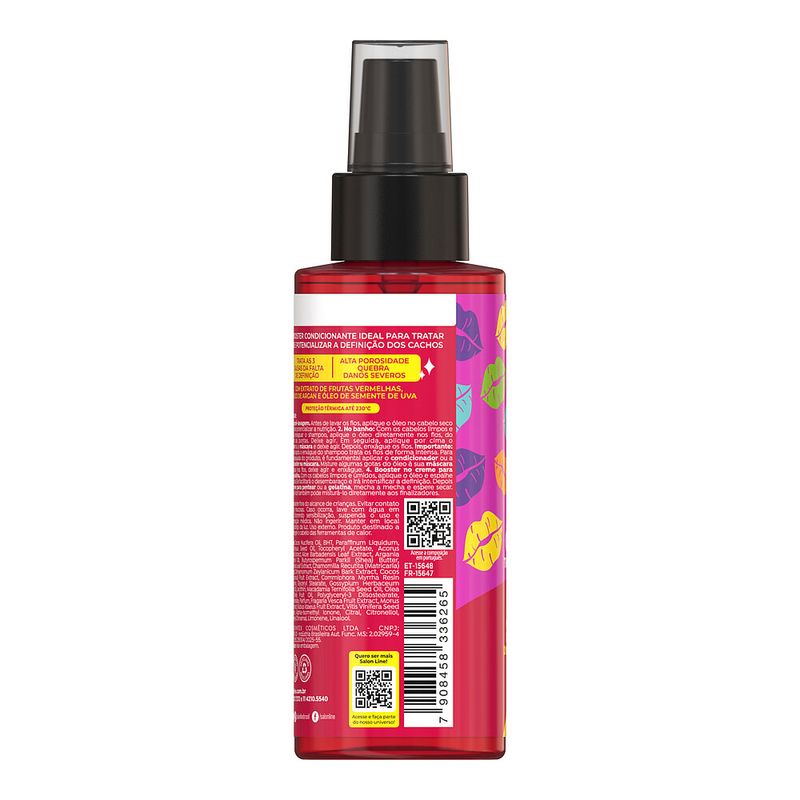 Oleo Booster Salon Line Definicao Cachos Ostentacao 120ml