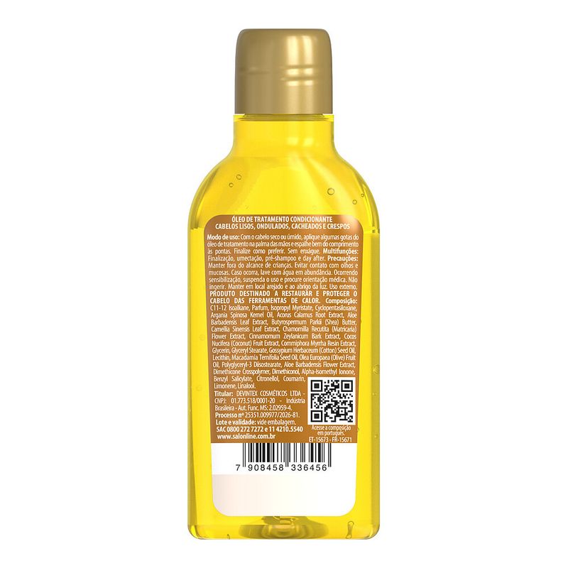 Oleo Capilar Salon Line Tratamento Reconstrutor Argan Oil 50ml