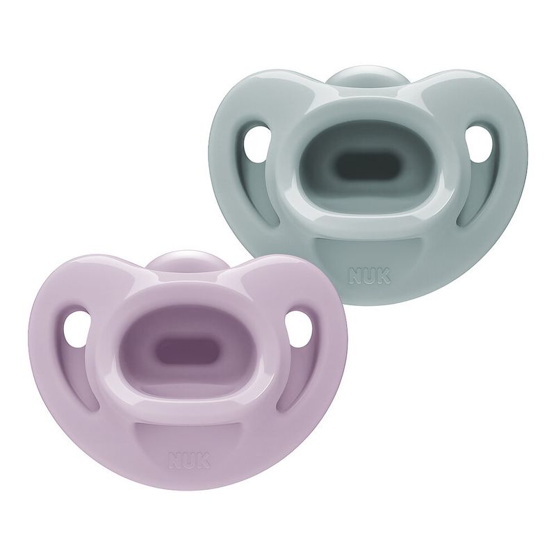 Kit 2 Chupetas Nuk 100- Silicone Sensitive Soft Tamanho 2 Girl