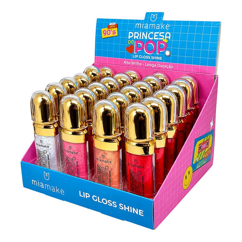 Lip Gloss Shine Mia Make Princesa do Pop Cor 3