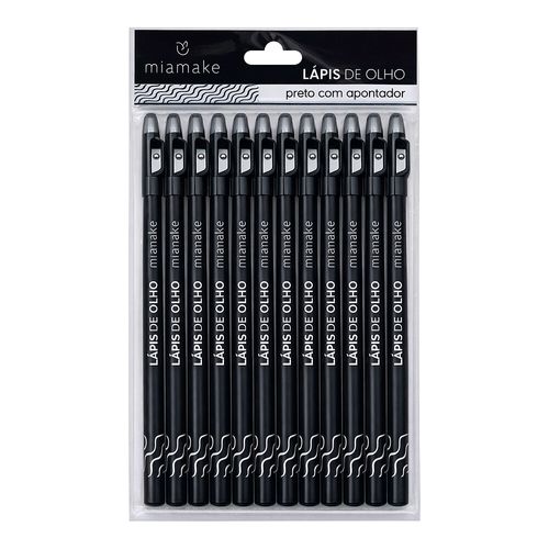 Lapis De Olho Mia Make Preto Com  Apontador 12 Unidades