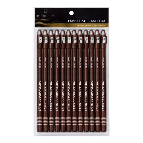Lapis De Sobrancelha Universal Mia Make Com  Apontador 12 Unidades