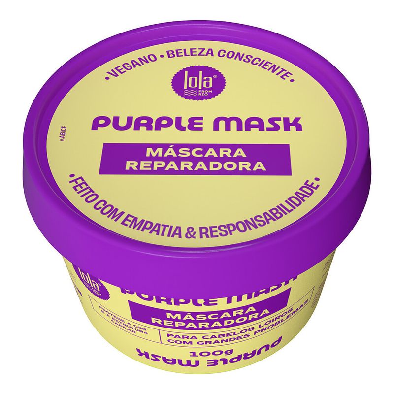 Mascara Reparadora Lola Purple Mask 100g