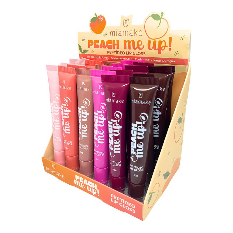 Lip Gloss Mia Make Peptideo Peach Me Up Rosa Claro