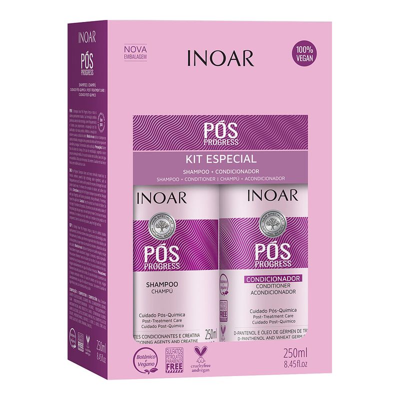 Kit Inoar Pos Progress -Shampoo - Condicionador- 250ml