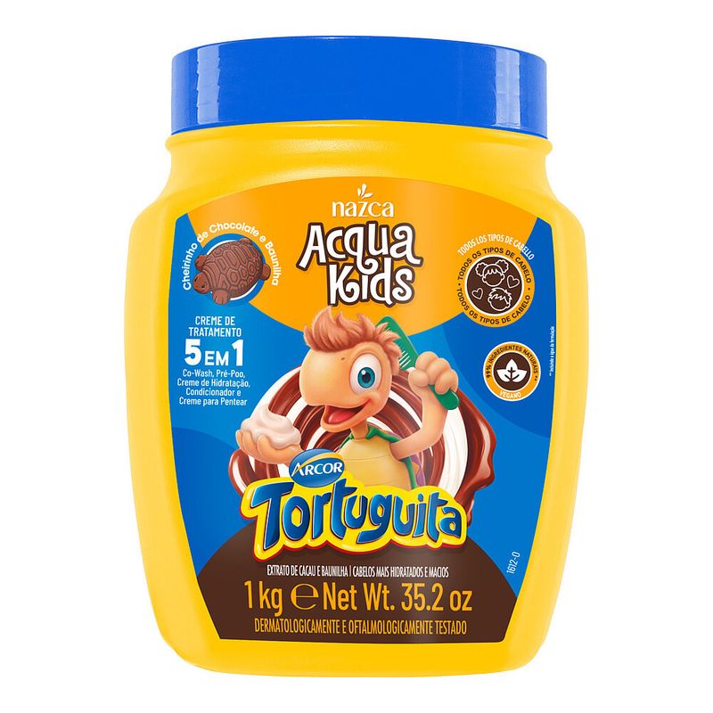 Creme de Tratamento 5em1 Nazca Acqua Kids Tortuguita 1kg