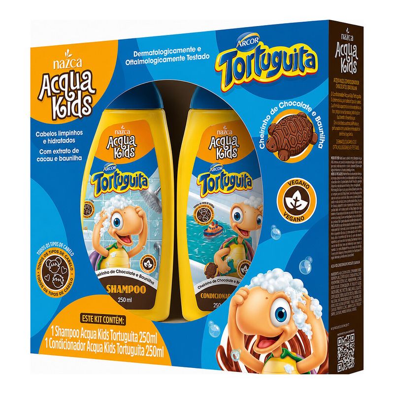 Kit Nazca Acqua Kids Tortuguita -Shampoo - Condicionador- 250ml