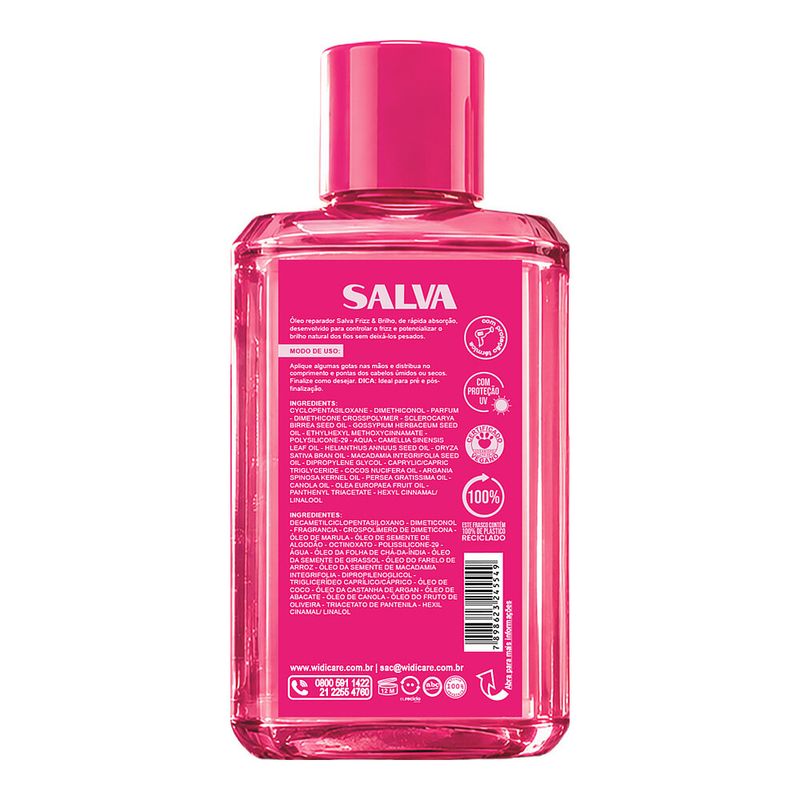 Oleo Reparador Widi Care Salva Frizz e Brilho 70ml