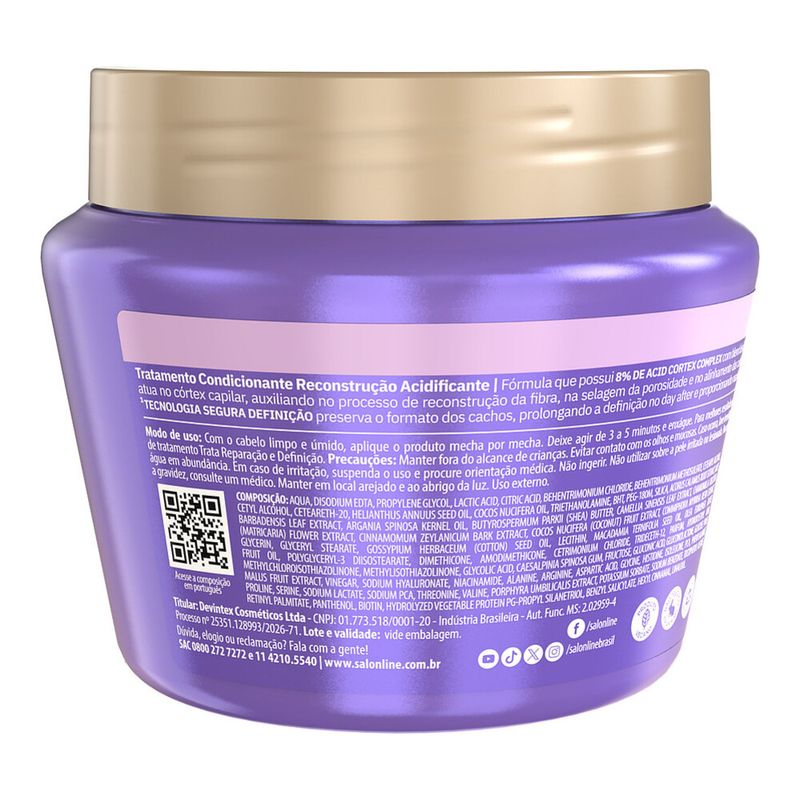 Mascara Salon Line Trata Reconstrucao Acidificante 450g
