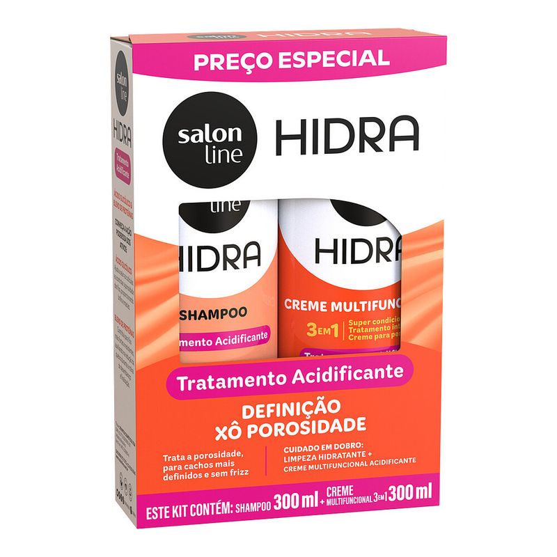 Kit Salon Line Tratamento Acidificante -Sh - Creme Multifuncional- 300ml