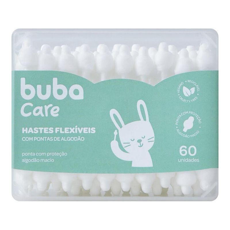 Hastes Flexiveis Buba Care Baby 60 Unidades