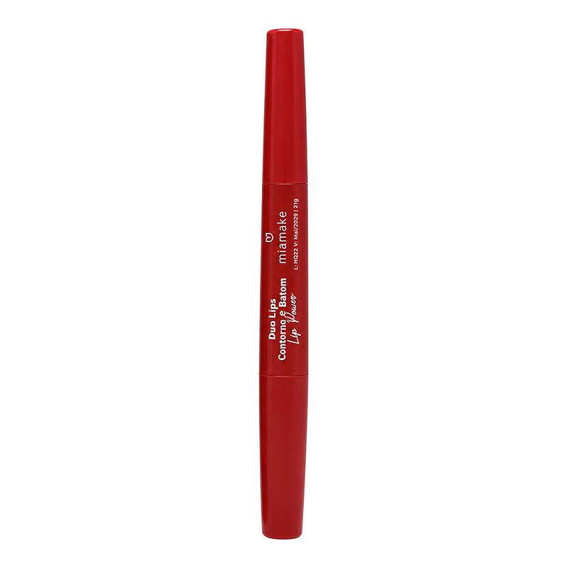 Duo Lips Contorno e Batom Mia Make Lip Power Vermelho Cor 2
