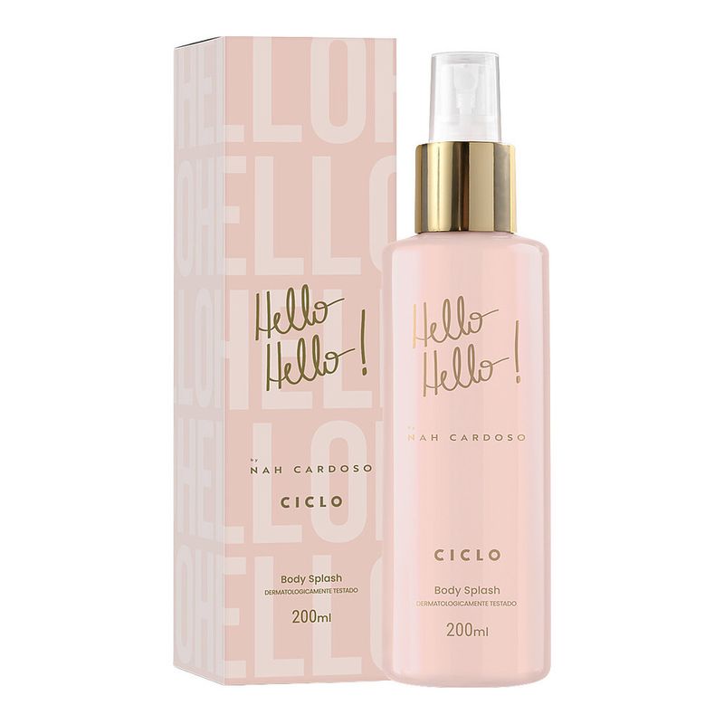 Body Splash Feminino Ciclo Cosmeticos Hello Hello by Nah Cardoso 200ml